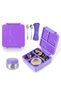 Jumbo Bento Lunch Box Set w/ Steel Food Jar, Ice Pack and Insulated Lunch Bag – Purple