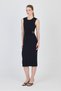 Rochie midi neagră detaliu la curea 251636 - 8