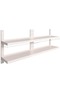 2-Tier Floating Wall Shelves 2 pcs Stainless Steel 200x30 cm - 3