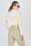 Natural Linen Look 100% Cotton Tie Detail Crop Blazer Jacket 7070 - 5