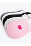 Pink Heart Patterned Girls' Ballerina Socks, Pack of 5 - 3