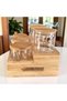 Maisone Set of 6 Glass Jars - Storage Set with Bamboo Lid and Stand - 4