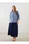 Blue Embroidered Women's Shirt - 2