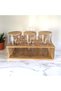 Maisone Set of 6 Glass Jars - Storage Set with Bamboo Lid and Stand - 5