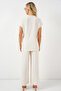 Women's Short Sleeve Lace-Up Ayrobin Double Suit 6741 - Cream - 6