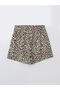 Patterned Women's Shorts with Elastic Waist - 6