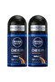 MEN DEEP Black Carbon Espresso, Antiperspirant for Men, Roll-on 50ml, Pack of 2 - 8