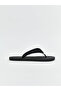 Black Suede Look Men's Beach Slippers - 2