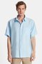 Men's Relax Fit Comfortable Modal Fabric Single Pocket Short Sleeve Blue Shirt - 4
