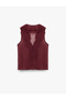 X Melis Ağazat - Sleeveless Ruffle Detail V-Neck Crepe Blouse - 5