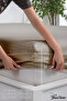 100% Cotton Striped Cotton Satin Single / Double Size Fitted Sheet Set | 100X200Mm | 160 X 200 | 180 X 200 - 2