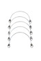 Screw Metal Empty Bag Handle 20 cm Set of 5 Bs101