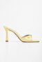 Women's Vionne Yellow Patent Leather Belted Heeled Slippers - 2