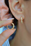 Row Heart Hoop Earrings – Zircon Stone