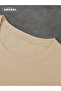 Latest Breath Printed Cotton Fabric Unisex Beige T-Shirt-Black Shorts Set - 6