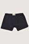 Boy's Cotton Soft and Flexible Lycra Boxer 3 Pcs Navy Blue Gray Blue - 2