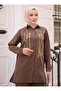 طقم - بني - SAHRA BUTIK - 3