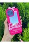 iPhone 14 Pro Compatible Mirrored Pompom Barbi Silicone Case - 6