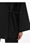 Double Breasted Tie-Up 100% Cotton Kimono - Black - Benin - 5