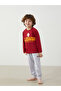 Lcw Kids Red Crew Neck Galatasaray Printed Boys Pajama Set