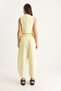 Women's Lemon Yellow Pocket Detailed Comfortable Trousers and Vest Top-Down Set 8001 60283425 - 6