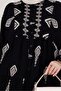 Half Button Robe Eslem Dress-Black - 4