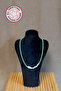 - Özlem 9422 3767 Handmade Green Crystal Beads and Baroque Pearl Necklace