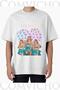 Unisex Rose Design Printed Oversize T-Shirt