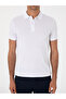 White Slim Fit 100% Cotton Polo Neck T-Shirt 50310024-Vr013 - 6