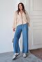 Lace Closure Tassel Patterned Shirt Beige 9360 - 4