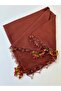 Handmade Cherry Embroidery Writing Edge Beaded Cheesecloth Handcrafted Embroidery 100X100Cm 4 Edges Embroidered - 4