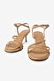 Nerissa Beige Skin Thin Strap Women's Heeled Shoes - 6
