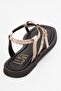 Jamie Brown Beige Patterned Genuine Leather Women's Flip Flops Sandals - 5