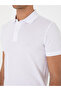 White Slim Fit 100% Cotton Polo Neck T-Shirt 50310024-Vr013 - 7