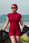 Boned Short Jumpsuit Swimsuit / Pool Sea Swimsuit Jumpsuit / Leggings Jumpsuit Swimsuit - 3