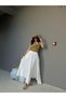 Women's Natur Muslin Fabric Long Pocket Skirt 29250 - 3