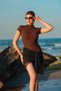 Boned Short Jumpsuit Swimsuit / Pool Sea Swimsuit Jumpsuit / Leggings Jumpsuit Swimsuit - 4