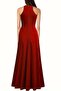 Red Women's Off-Shoulder Slit Crepe Maxi Dress - 2