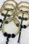 Black Bride Bridesmaid Tefi, Flower and Sultan Stone, Wedding Henna Night Bride Circumcision Party Defi 1 Piece - 3