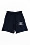 Text Printed Lace Detailed Navy Blue Color Boy's Capri