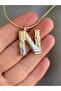 Letter N Stainless Steel Necklace 40+5 cm - 2