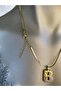 Letter B Stainless Steel Necklace 40+5 cm - 4