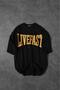 Livefast Printed Detail Oversize Unisex T-Shirt - 3