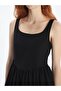 Xside Black Square Neck Poplin Mini Dress - 3