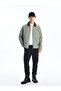 Xside Green Comfortable Fit Velvet Collar Men's Jacket