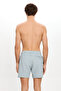 Men's Seersucker Fabric Striped Swim Shorts with Pockets Mesh Lining Quick Dry Water Repellent Medium Size 25Sm112St - 4