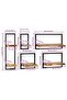 Wall Shelf Set 5 Pieces Solid Acacia Wood and Steel - 3