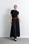 Women's Belted Cupra Fabric Skirt 2123
