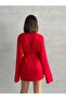 Women's Red Miyabi Double Breasted Kimono with Belt Detail - 5