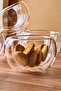 Bowy 6-Piece Double-Walled Glass Sauce Bowl, Jam Bowl, Dragee Bowl, Turkish Delight Bowl 8X4.5 cm - 2